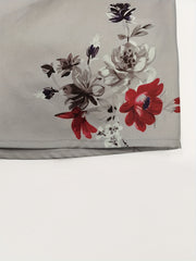 Floral Print Cold Shoulder Blouse with Lace Detail