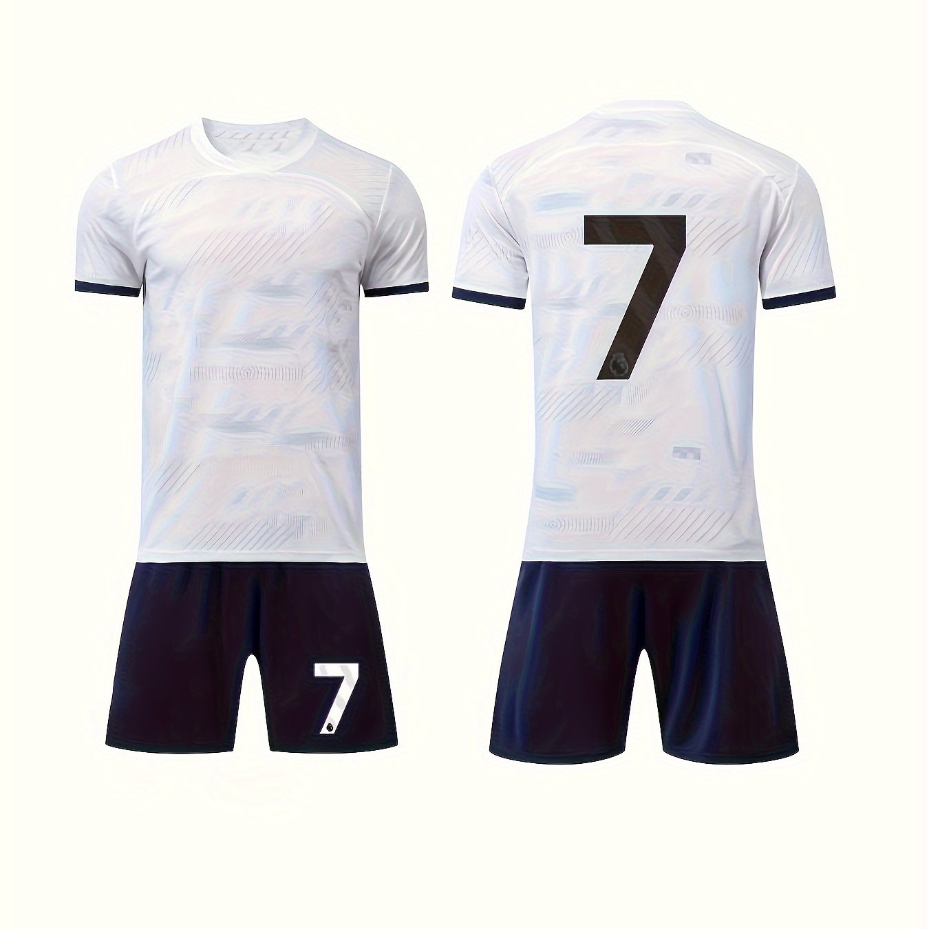2 Boys Breathable Sports Football Training Outfit Quick Drying T-shirt & Shorts