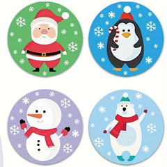 500pcs Christmas Snowman Reward Stickers Self-adhesive Toys Label