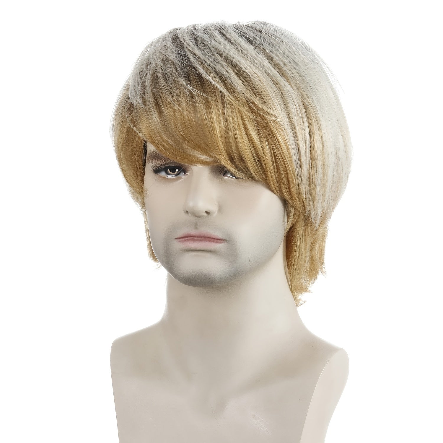 Men's Multicolor Short Curly Hair Wig