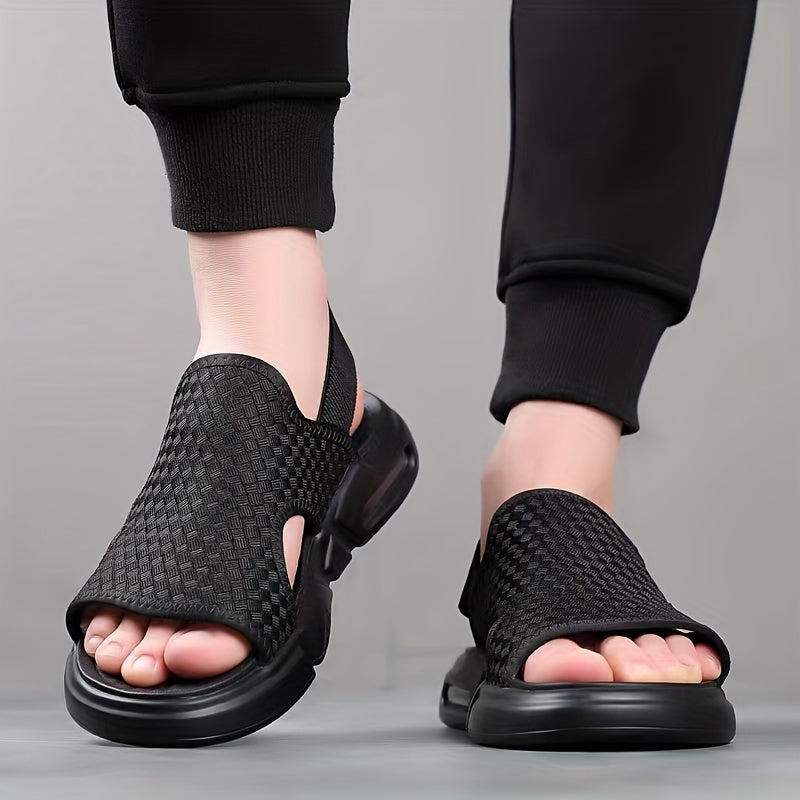 Men's Plaid Slide Sandals Outdoor Walking Shoes
