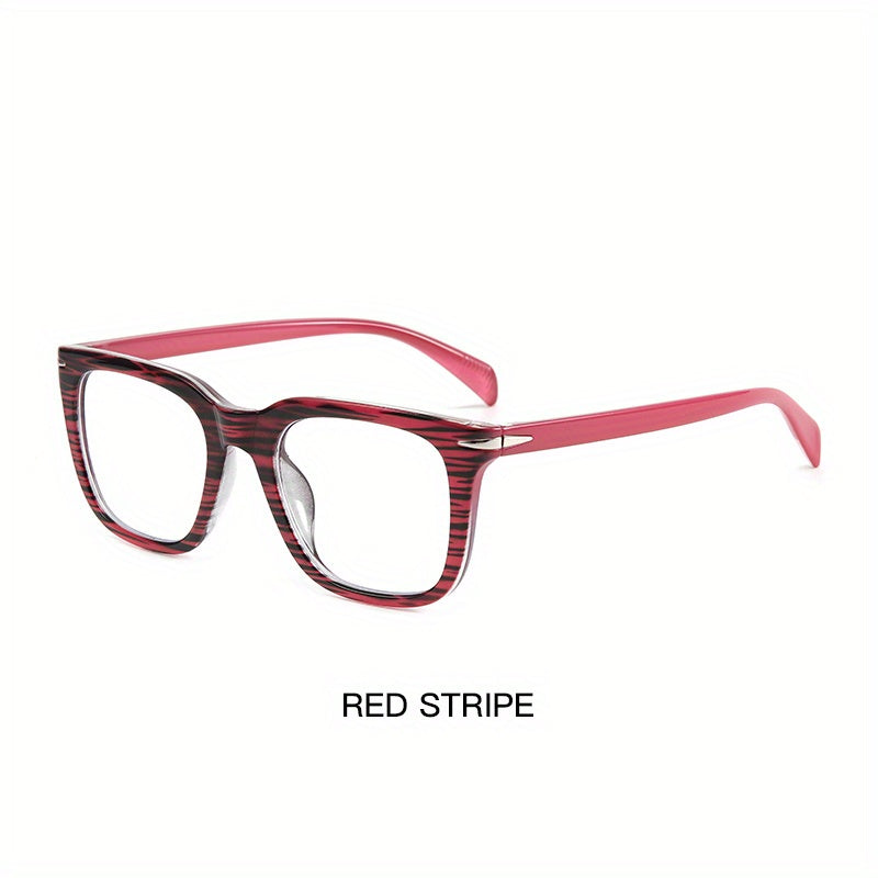Square Anti Light Glasses Clear Lens for Women Men Teens
