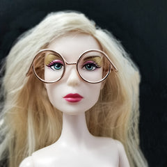 3pcs 36MM 25MM Doll Steel Wire Metal Glasses Headwear Accessories