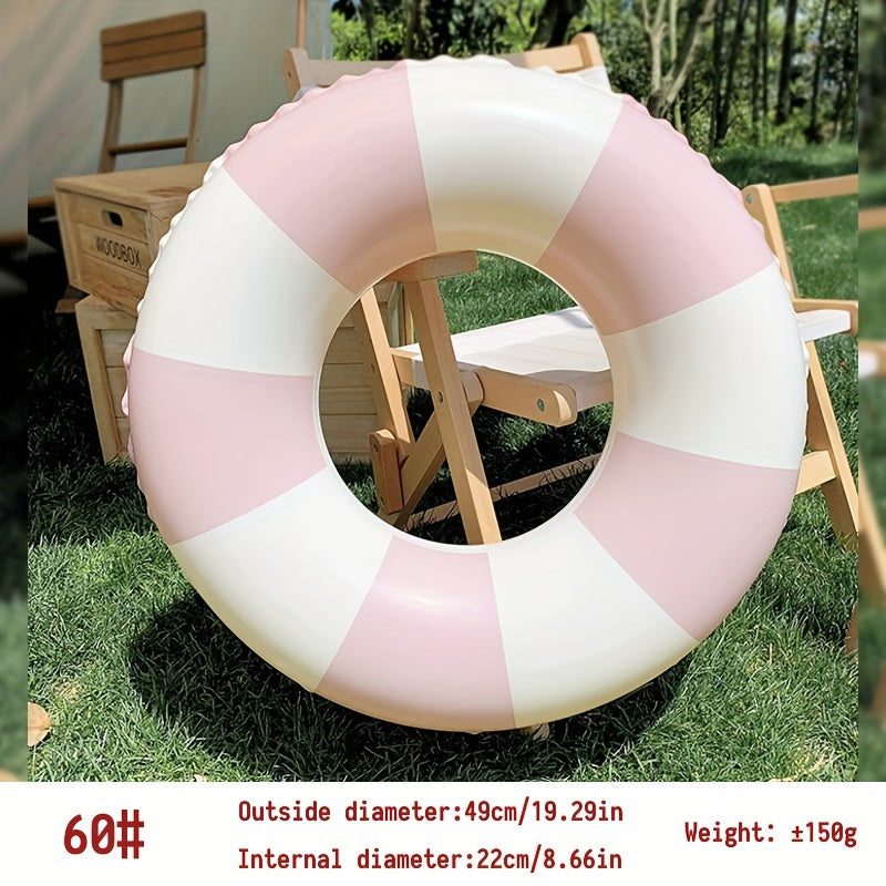 Vintage Striped Pattern Swimming Ring PVC Material Floating Ring
