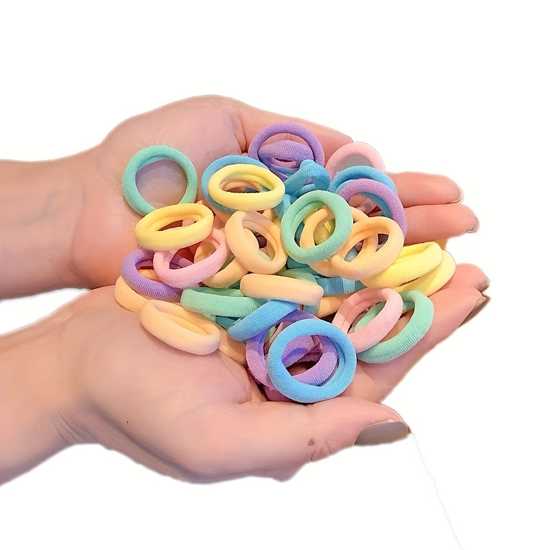 100pcs Colorful Hair Ties for Girls Ponytail Holder Hair Accessories