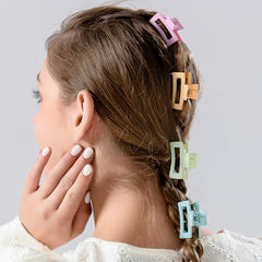 6pcs Matte Hair Clips for Thick Hair, Non-slip Rectangular Jaw Clips