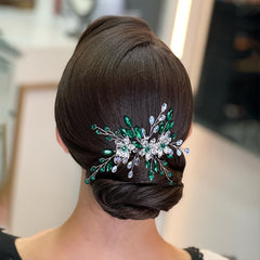 European American Bridal Headpiece Sequin Flower Women's Hair Comb HP900