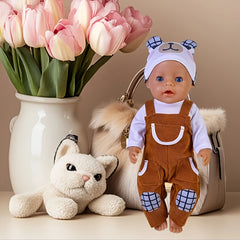 Corduroy Overalls for 35 56 45 Dolls in Red Pink Brown Doll Accessories