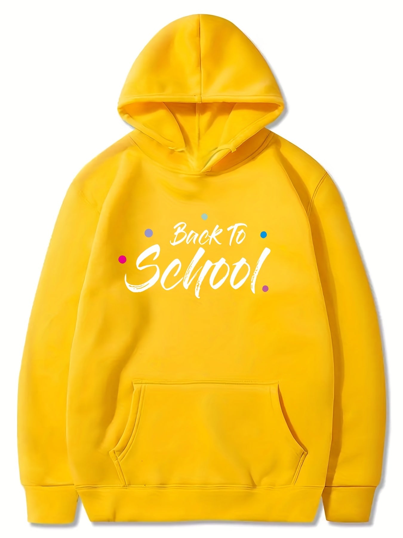 Girls' Back to School Pattern Hoodie Sweatshirt Top