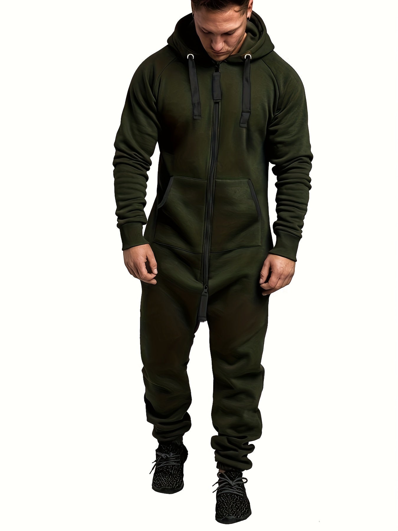 Men's Zipper One Piece Jumpsuit Romper Work Suit