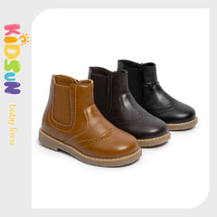 Kidsun Vintage Soft Bottom Boots For Girls Non Slip Boots With Zipper
