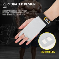 Gym Gloves w/ Barbell Grips & Palm Protection for Deadlifts Toes Crossfit