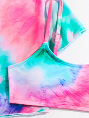 Girls Tie Dye Bikini Swimsuits Set