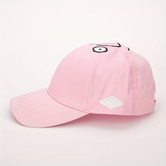 Cartoon Embroidery Pink Baseball Cap Funny Dad Hats for Women