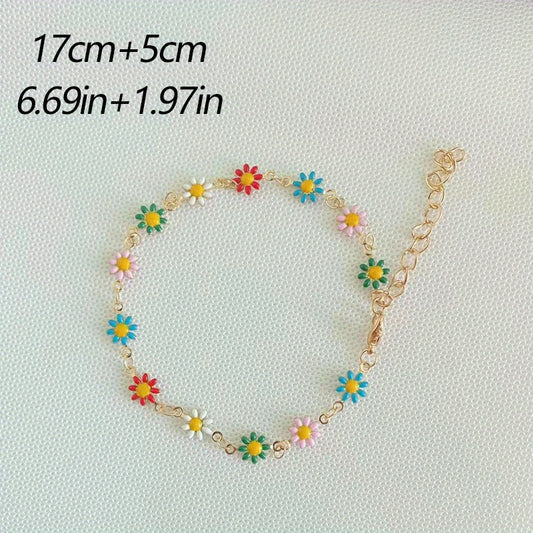 Adjustable Daisy Bracelet for Girls Teens - Jewelry Gift