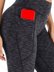 Solid Side Pocket Wide Legs Pants High Waist Bell Bottom Yoga Sports Pants