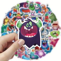 50pcs Cartoon Monster Stickers Home Wall Decorations