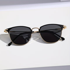 Cat Eye Sunglasses Metal Square Frame UV400