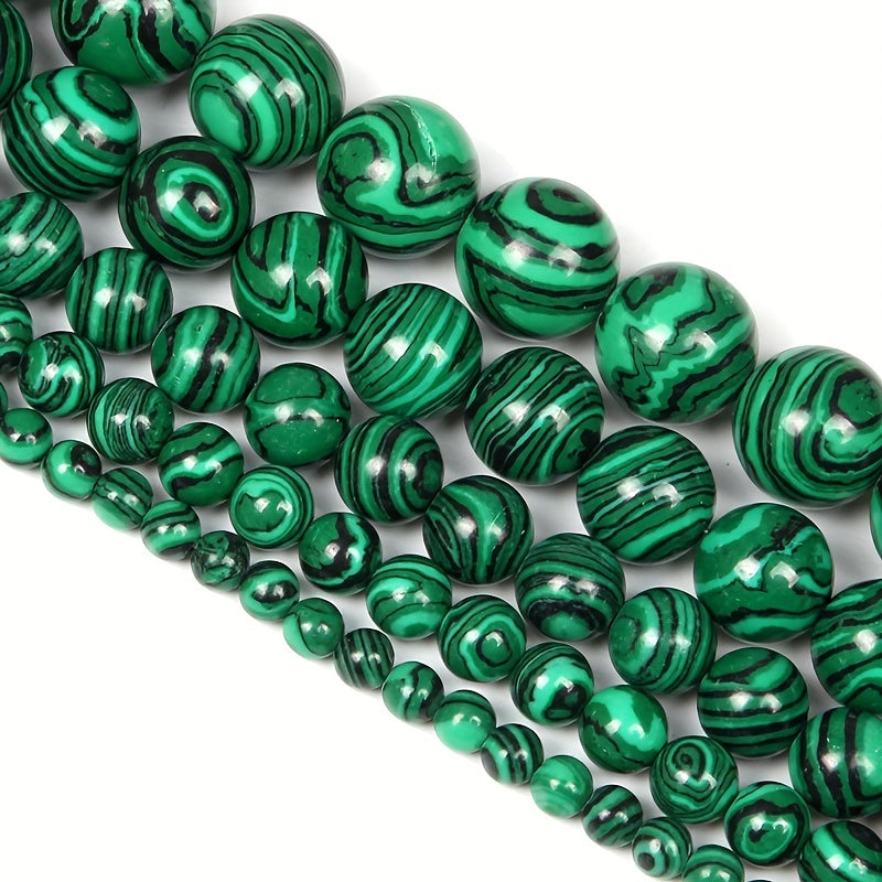 Malachite Stone Beads for DIY Jewelry Making 4-12 MM
