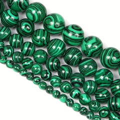 Malachite Stone Beads for DIY Jewelry Making 4-12 MM