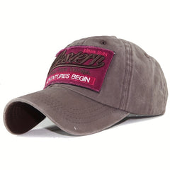 Vintage Distressed Letter Embroidery Baseball Cap
