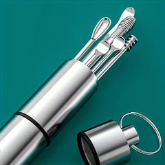6pcs Stainless Steel Ear Wax Removal Tool Spiral Ear Cleaner Set