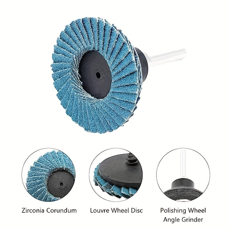 27pcs 5.08 cm Flap Disc & Holder Set, 24pcs Zirconia Grinding Discs