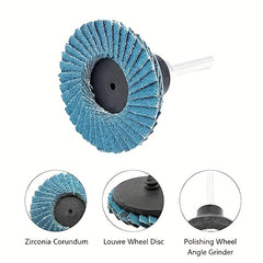 27pcs 5.08 cm Flap Disc & Holder Set, 24pcs Zirconia Grinding Discs