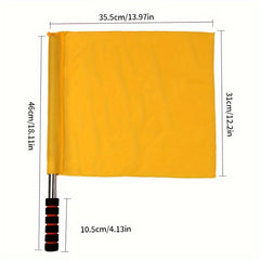 1pc Football Referee Flag Railway Signal Flag Track And Field Referee Sport Tool