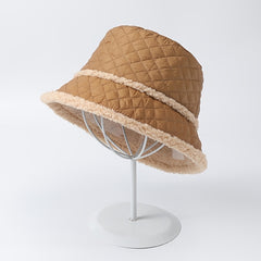 Brown Warm Wool Cap Women's Solid Warm Fisherman Hat Valentines