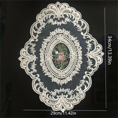 1Pc Vintage Lace Placemat Rose Lace Embroidery Table Mat