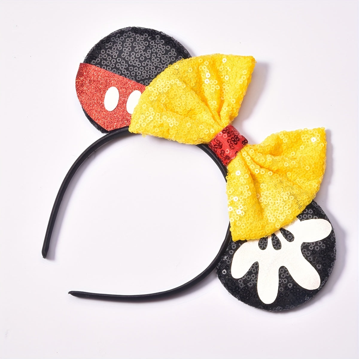 Sequin Bow Mouse Ear Headband Hair Accessories for Parties Girls Gift