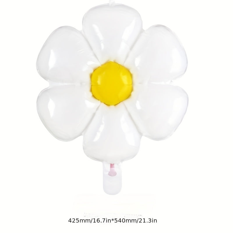 10pcs Daisy Egg Flower Aluminum Film Balloon