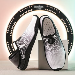 Men's Outdoor Floral Print Water Shoes Non Slip Aqua Socks
