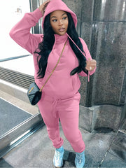 Casual Two Piece Set Hoodies & Pants Outfit