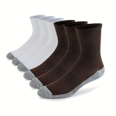 ACEFINE 12-Pair Men's Crew Socks Breathable Athletic Casual Block Socks
