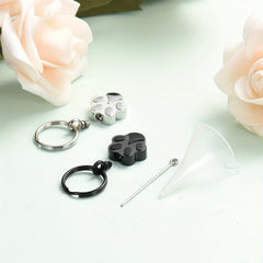 Stainless Steel Pet Ash Urn Key Chain - Paw Print Shape Cremation Memorial