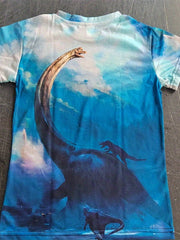 3D Dinosaur Graphic Kids T Shirt Short Sleeve Stretchy Comfort