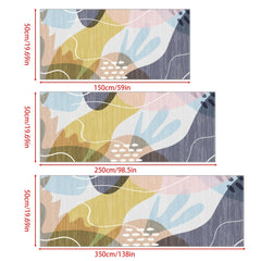 Modern Abstract Long Carpet, Machine Washable Anti-Slip
