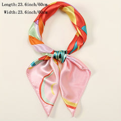 Colorful Cartoon Butterfly Print Bandana Square Scarf Hair Accessories