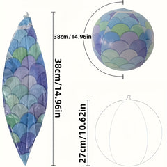 Inflatable Beach Ball with Fish Scale in Random Colors