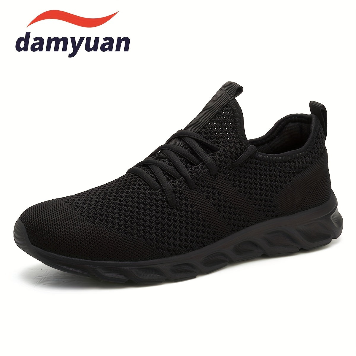 Men's Knitted Breathable Walking Shoes Lightweight Comfy Casual Shoes