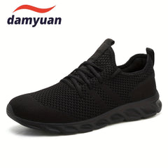 Men's Knitted Breathable Walking Shoes Lightweight Comfy Casual Shoes