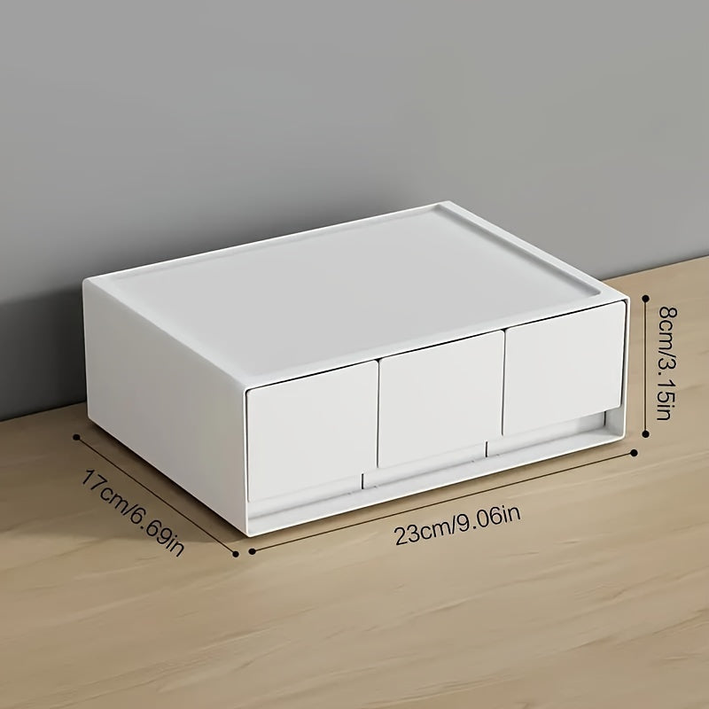 Plastic Desktop Storage Drawer for Jewelry Cosmetics