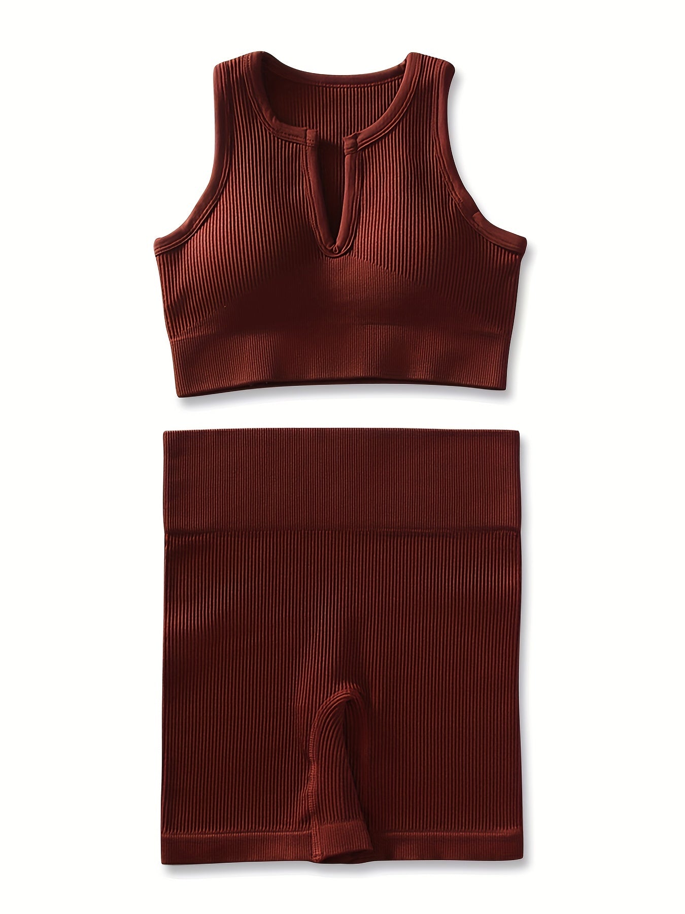 Ribbed Workout Set: Tank Top & Leggings for Women