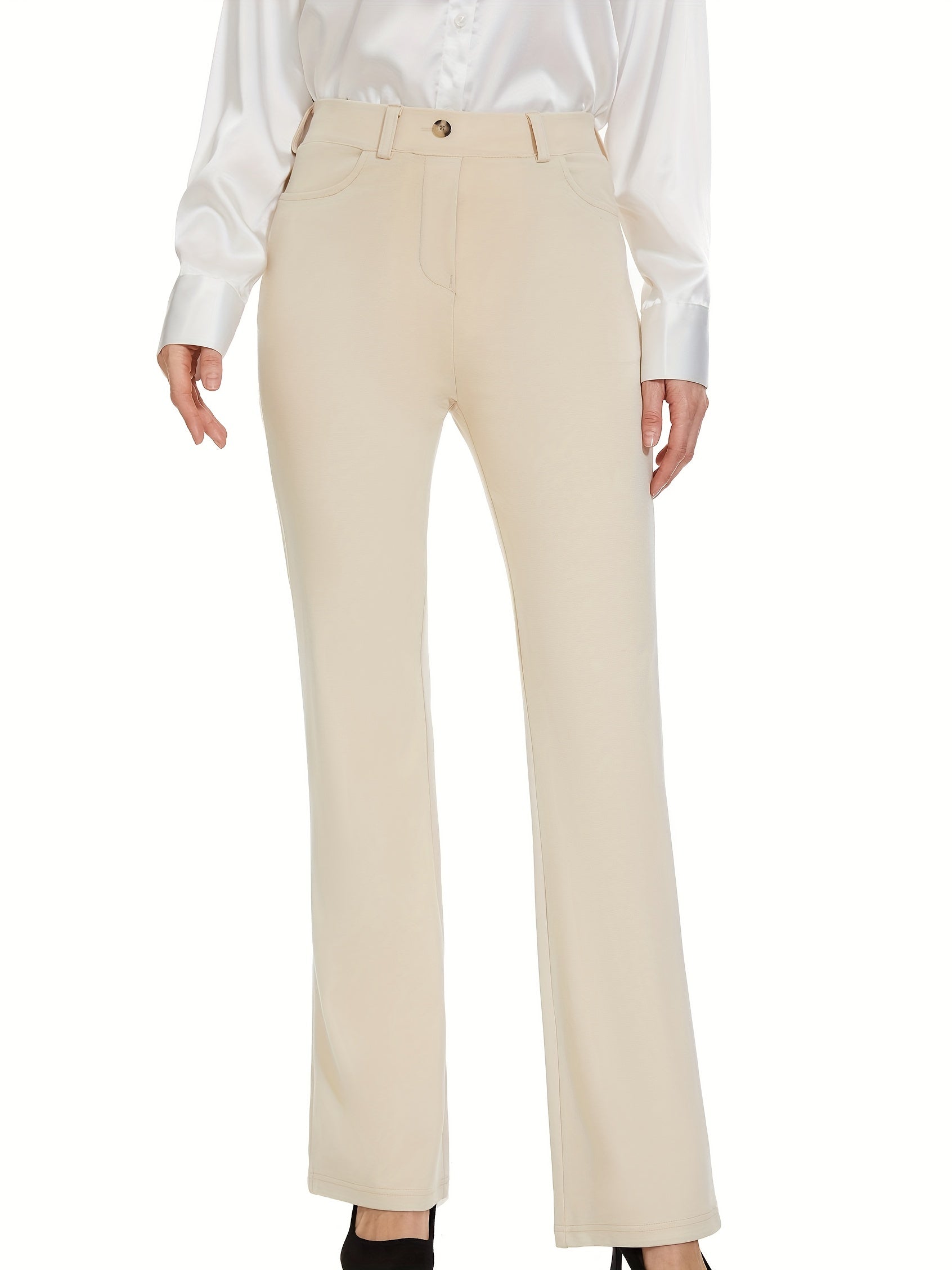 Straight Leg Trouser Pants - Office Wear