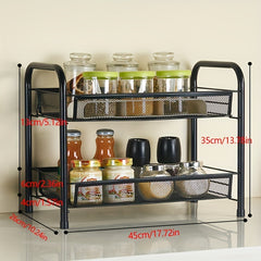1pc Kitchen Seasoning Rack Organizer For Cabinet and Countertop Storage