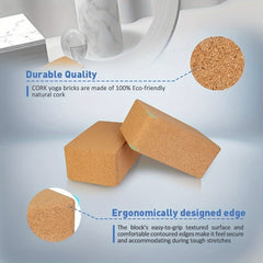Non-slip Cork Yoga Brick Soft High Density Yoga Block for Fitness Body Shaping