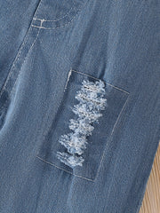 Baby Girl's Lace Romper Jeans Set