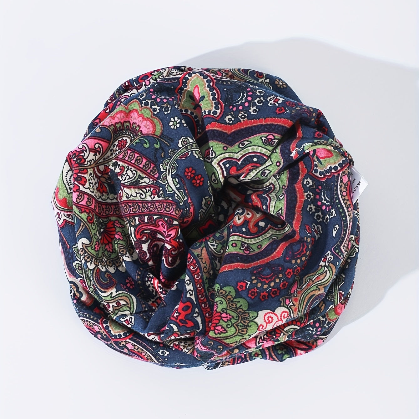 Boho Paisley Print Beanie Vintage Turban Cap Elastic Skull Cap